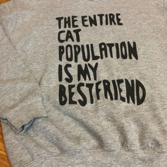 Grey Cat Sweatshirt - Medium - Picture 2 of 4